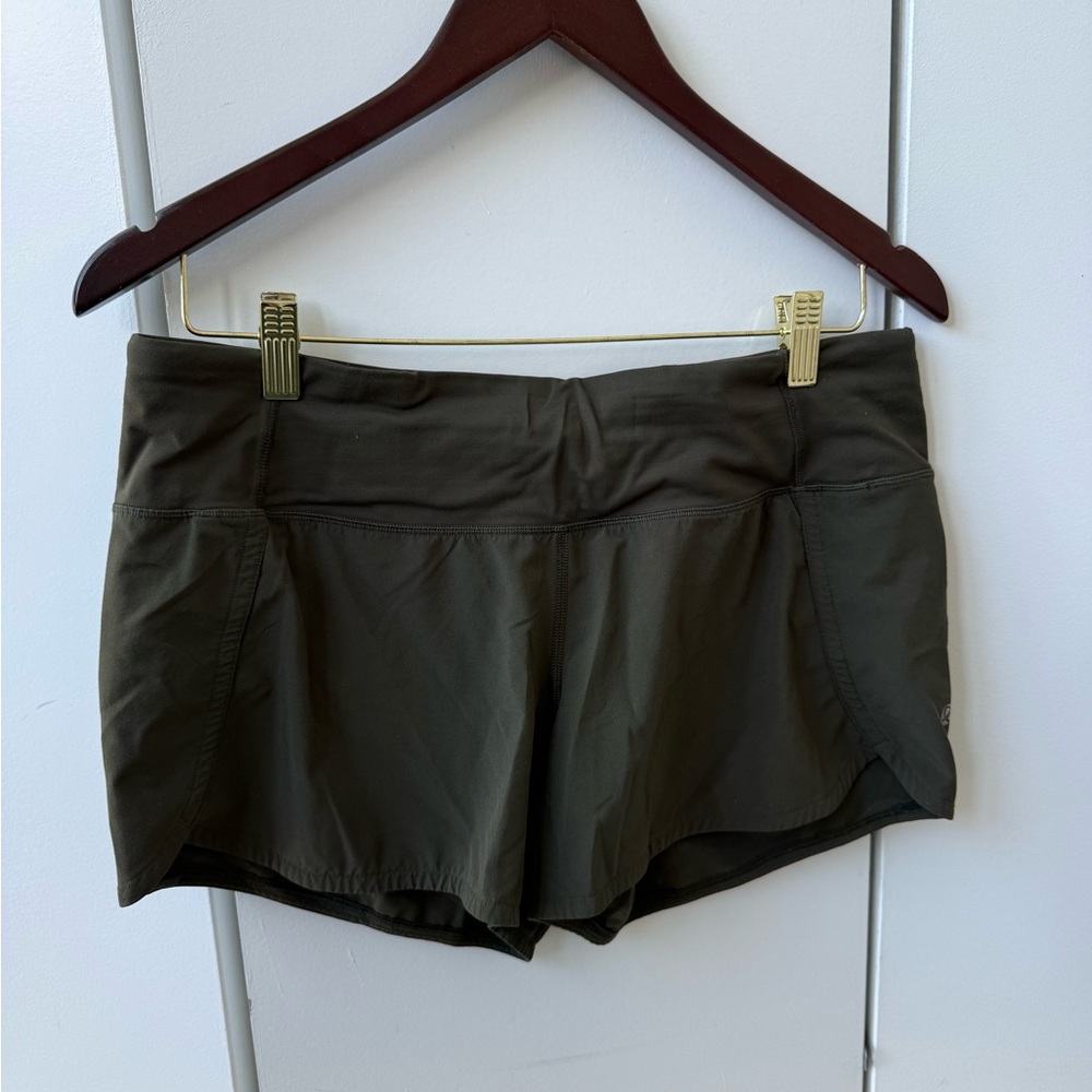 Lululemon Athletica Dark Green Athletic Shorts